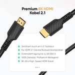 Cable HDMI Nylon Trenzado,3 metros, 48Gbps,8K@60Hz 4K@120Hz