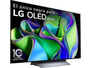 TV OLED 48" - LG OLED48C35LA, OLED 4K, Inteligente α9 4K Gen6, Smart TV, DVB-T2 (H.265), Negro