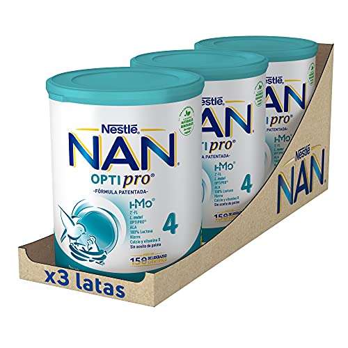 Nestlé Nan Optipro 4 Leche De Crecimiento en Polvo, 3 x 800g
