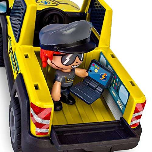 Pinypon Action - Atraco en el Furgón, Set de Juego de Ladrones y policías, Incluye un camión, una Moto y 2 muñecos, Conductor y ladrón