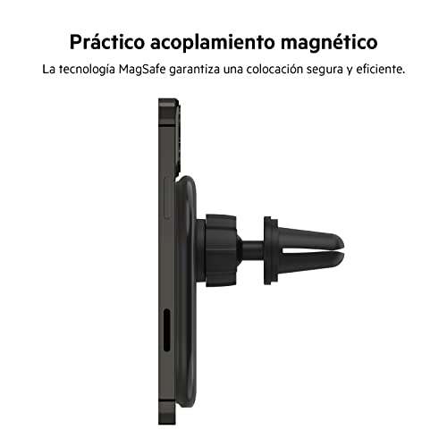 BelkinBoostCharge Soporte magnético de carga inalámbrica para teléfono de automóvil, compatible con MagSafeEnablediPhone