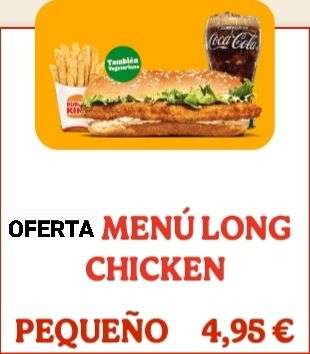 Menú Long Chicken Burger King