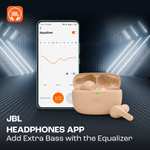 JBL Wave Beam, auriculares inalámbricos In-Ear con certificado IP54 e IPX2, manos libres y 32 horas de duración de la batería, en beige