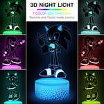Luz Nocturna 3D, Lámpara con 3 Patrones de SONIC con 16 Colores (Varios modelos disponibles)