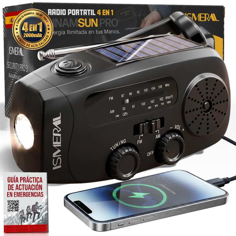 Imagen de Radio solar de emergencia AM/FM NE