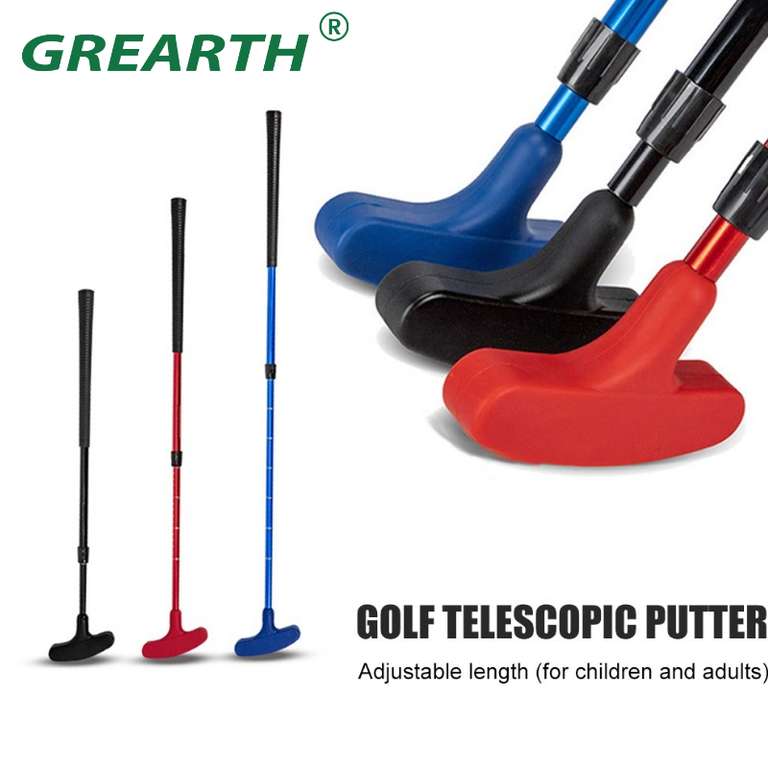 Palos de Golf Putter diestros e zurdos, Mini palos de Golf de goma, telescópicos ajustables, entrenamiento de Putter de Golf