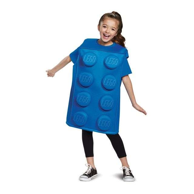 Disfraz infantil de ladrillo Lego Azul