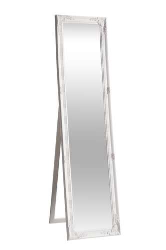 Espejo de pie 40×160 blanco y plateado