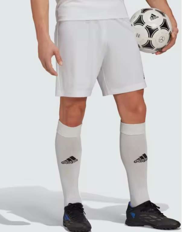 Adidas-Pantalón Corto Deportivo Entrada 22 para Hombre, con tecnología de transpiración y secado rápido AeroReady. En Blanco o en Negro.