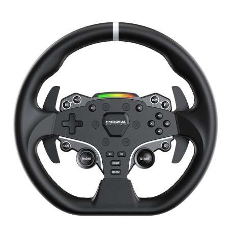 MOZA R5 Racing Set (R5 Direct Drive Wheelbase, Volante ES, SR-P Lite Pedalera, Soporte a mesa)