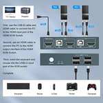 KVM HDMI Switch USB 2 Puertos 4K, USB2.0, 4K@30Hz