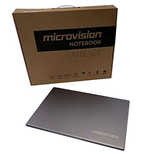 MicroVision N1507P7 - Ordenador portátil de 15.6" FullHD (Intel Core i7-7567U, 8GB RAM, 256GB SSD, Intel graphics, Windows 10) Gris