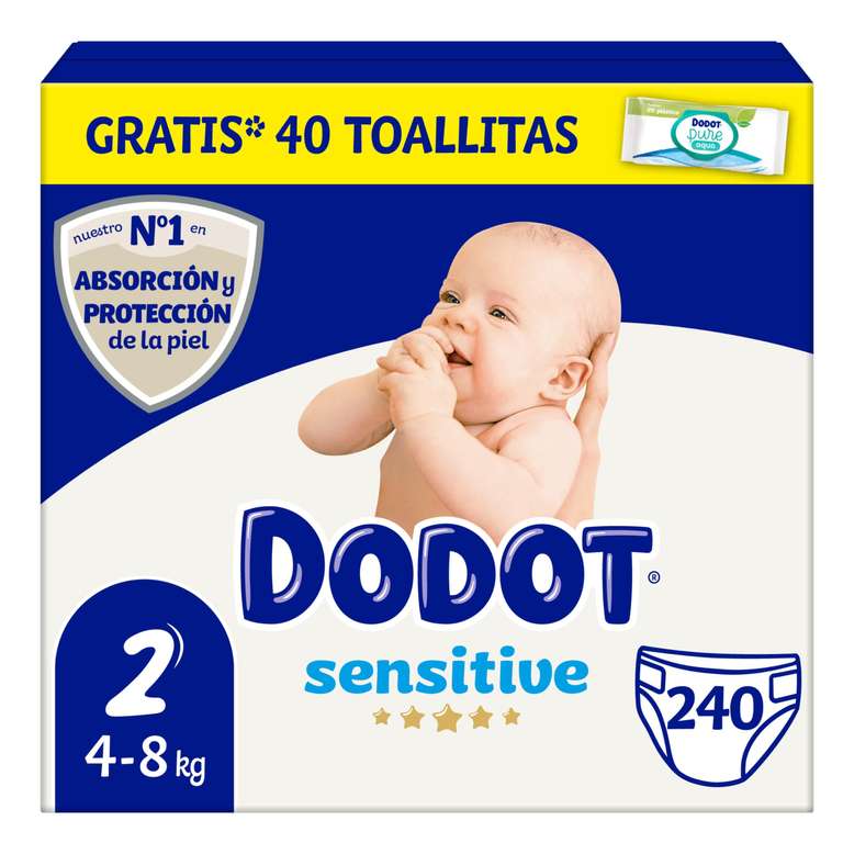 Dodot Sensitive Toallitas para Bebé - 3 paquetes de 2 x 54