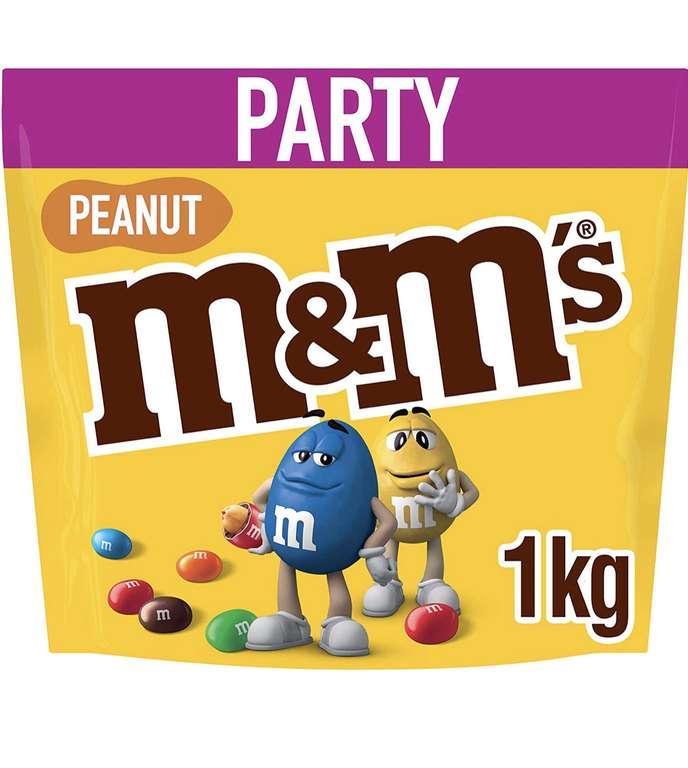 M&M's Peanuts Snack en Bolitas de Colores de Cacahuete y Chocolate con Leche, chocolate regalo (1kg)