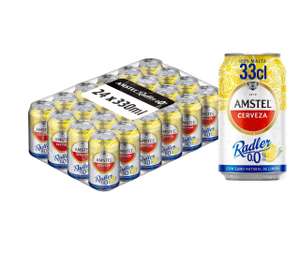 Amstel Radler 0,0 Cerveza Limon Sin Alcohol Pack Lata, 24 x 33cl