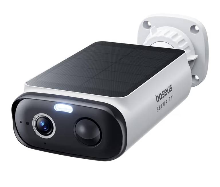 Cámara de vigilancia solar Baseus Security S1 Lite Solocam WiFi, IP67, 2K 135°, Visión Nocturna a Color, Sin Cargos, Detección Humana
