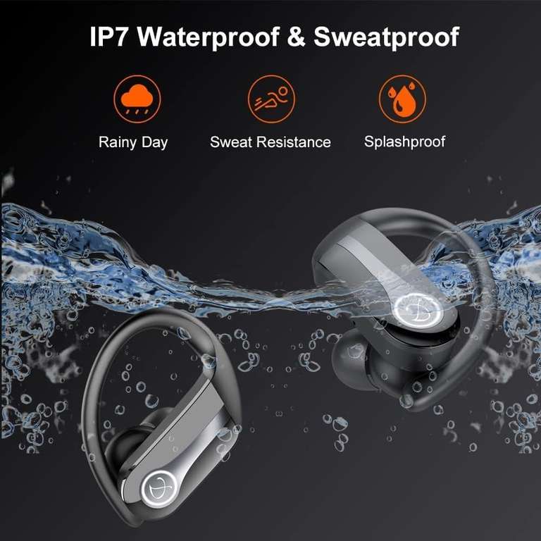Auriculares Inalambricos Deportivos Bluetooth 5.3 Auriculares Hi-Fi Estéreo Cascos con Dual LED Pantalla (3 Colores Disponibles)