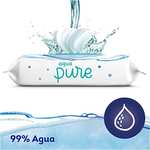18 paquetes Dodot Toallitas Aqua Pure para Bebé, 99% Agua, 864 Toallitas, 18 Paquetes