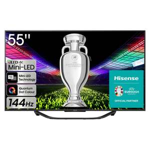 TV Mini LED 55'' - Hisense 55U7KQ Smart TV UHD 4K, Quantum Dot Colour, Modo Juego, Full Array Local Dimming, Hi-View,Dolby Vision IQ & Atmos
