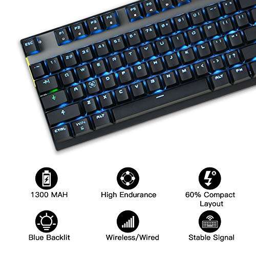 Teclado mecanico inalambrico/cable gaming Red switch