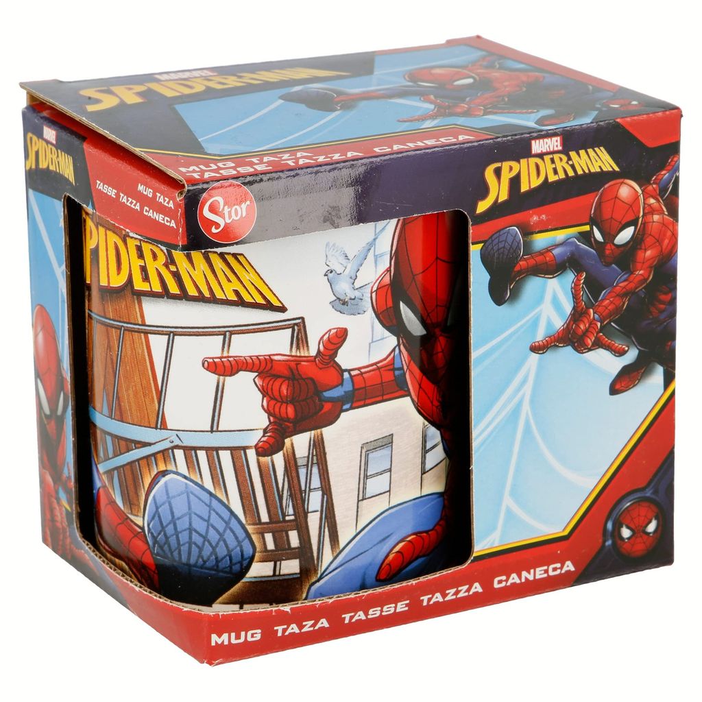 Stor - TAZA CERAMICA 325 ML EN CAJA DE REGALO SPIDERMAN STREETS