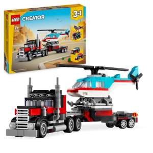LEGO Creator 3-en-1 Camión Plataforma con Helicóptero