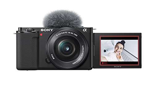 Sony Alpha ZV-E10L - Cámara Vlog S/Espejo + Sony ECM-W2BT - Mic inalámbrico + Sony ECM-B10 Mic direccional + Sony GP-VPT2BT - Estabilizador