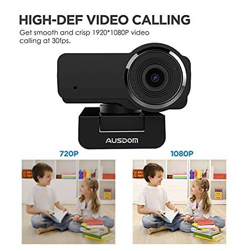 AUSDOM AW635 HD 1080p Webcam con micrófono