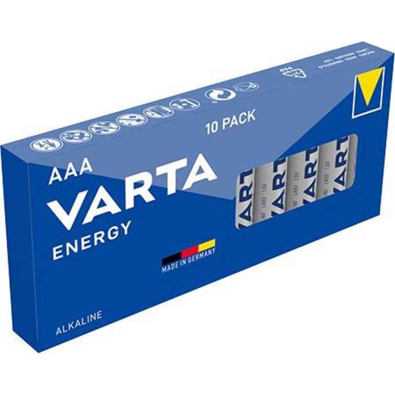 2x VARTA Pilas Energy AAA Value Paquete de 10 unidades (Total 20 pilas)