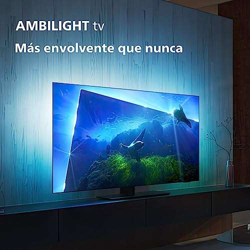 Philips Ambilight OLED808 164 cm (65 Pulgadas) Smart 4K OLED TV | UHD y HDR10+ | 120Hz | Engine P5 AI Picture | Dolby Atmos | Altavoces 40W