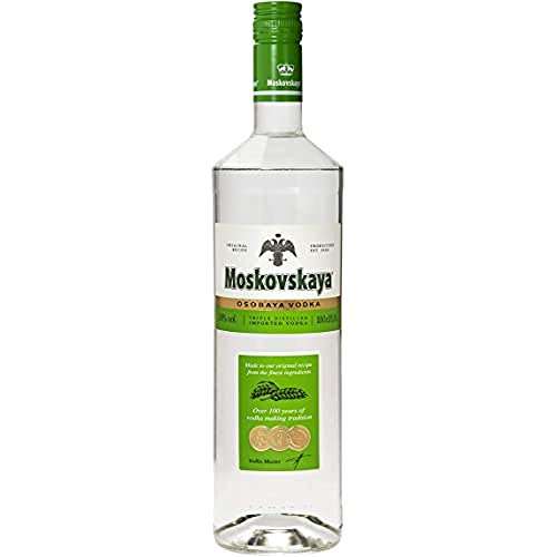 Vodka Moskovskaya 1L (+5€ para Amazon Fresh en próxima compra)