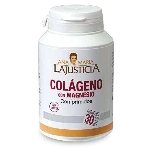 Ana Maria Lajusticia - Colágeno con magnesio – 180 comprimidos articulaciones fuertes y piel tersa. Regenerador de tejidos con colágeno.