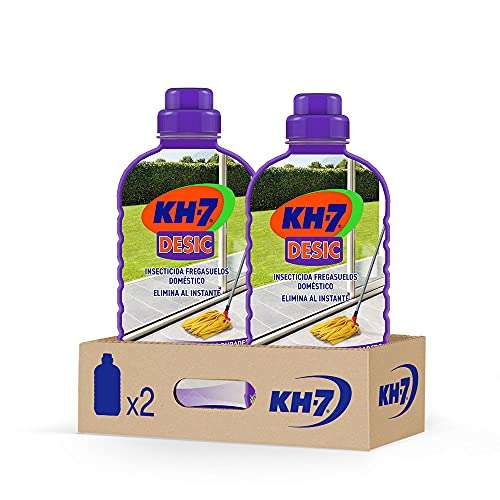 KH-7 Desic Insecticida Fregasuelos, Elimina y Protege tu hogar contra todo tipo de insectos rastreros, Con Aroma Lavanda - Paquete de 2