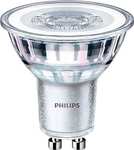Philips LED Foco de luz puntual, foco GU10, 4,6 W (equivalente a 50). No regulable, blanco cálido, paquete de 10