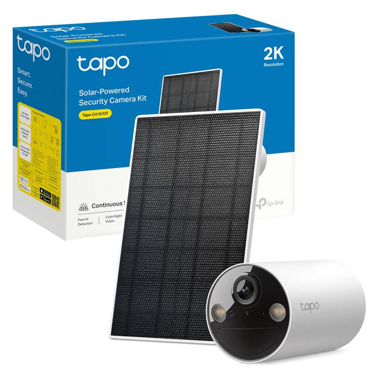 Cámara de vigilancia exterior WiFi Tapo C410 Kit con panel solar