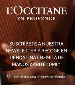Crema de manos gratis L'Occitane (a recoger en tienda)