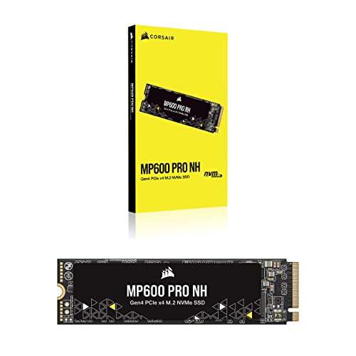 Corsair MP600 PRO NH 2 TB SSD PCIe Gen4 x4 NVMe M.2, TLC NAND Alta Densidad, Compatibilidad DirectStorage, Hasta 7.000 MB/s, Sin Disipador