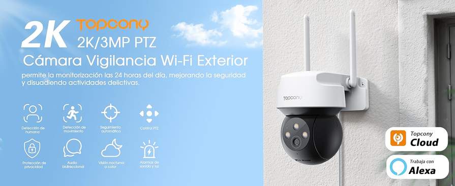 COOAU 2K Camara Vigilancia WiFi Exterior/Interior sin Cables » Chollometro