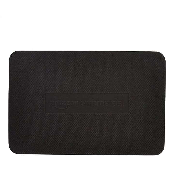 Amazon Commercial - Esterilla antifatiga, para uso de pie, cómoda, uso en casa y en el despacho, 51 x 81 cm, color negro