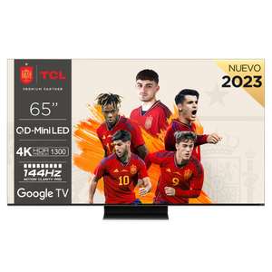 TV Mini LED 65a - TCL 65C805, QLED 4K, 144Hz Motion Clarity Pro, Dolby Atmos, Game Master Pro 2.0, Negro ( 55" a 561€)
