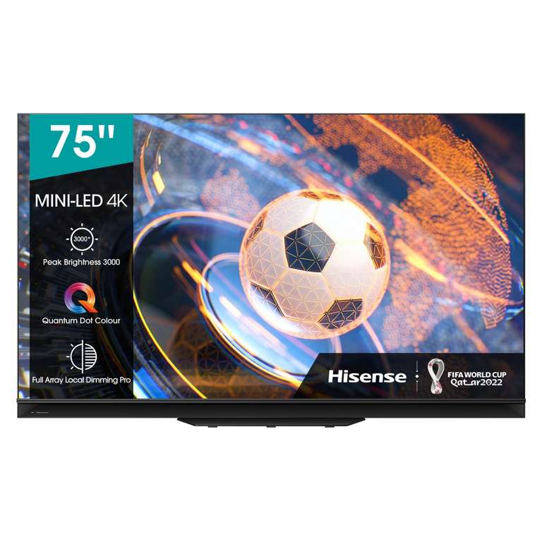 TV LED 190,5 cm (75") Hisense MINI-LED 75U9GQ, 4K UHD Smart TV, HDMI 2.1, 120Hz