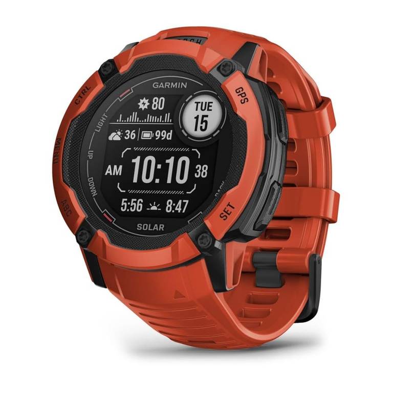 Smartwatch Garmin Instinct 2X Solar (GPS, Estándar Militar, Carga Solar) – Rojo