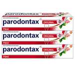 Parodontax, Original, Pasta de Dientes, Ayuda a Detener y Prevenir el Sangrado de Encías, Sabor Menta y Jengibre, Pack de 3 x 75 ml