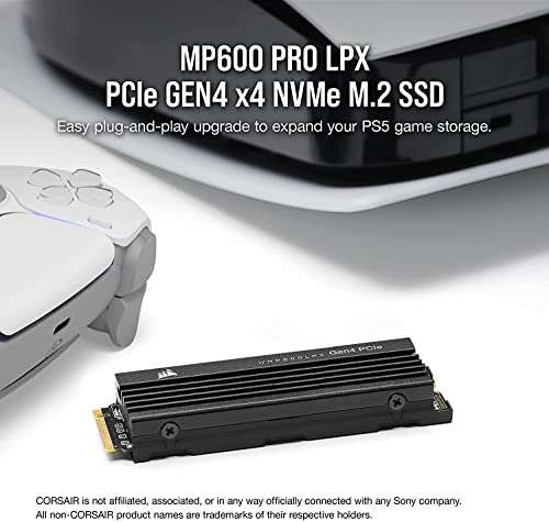 Corsair MP600 PRO LPX 2TB M.2 NVMe PCIe x4 - PS5 7,100MB/s 6,800MB/s