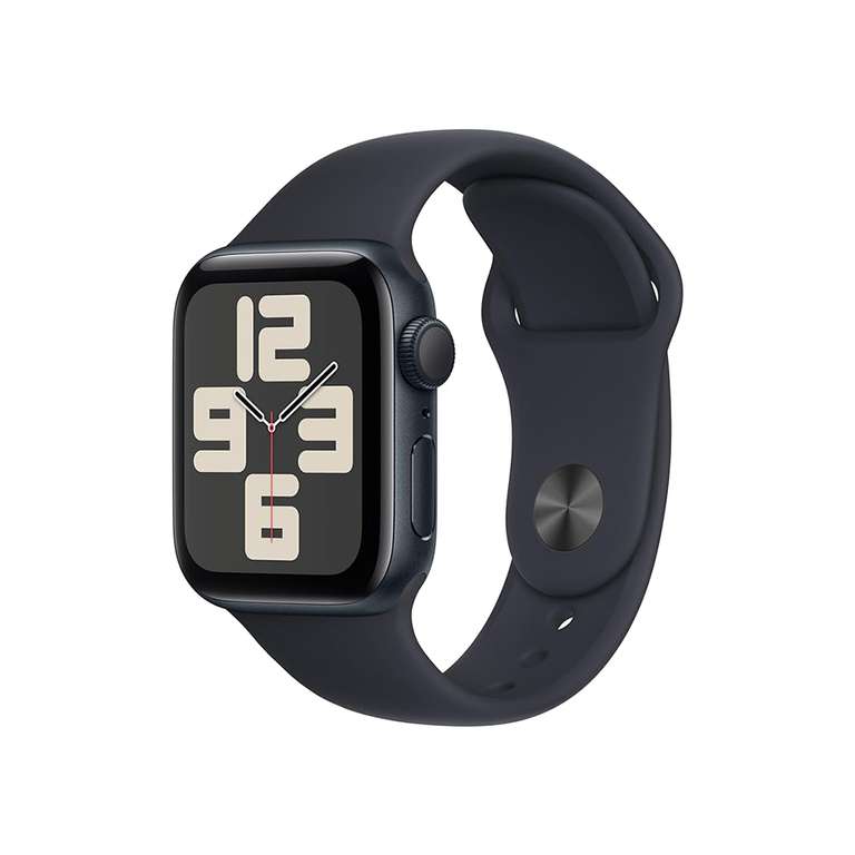 Apple Watch SE 2.ª generación, 2023 (GPS, 40mm / 44mm) Reloj Inteligente, Caja Aluminio+Correa deportiva (M/L)