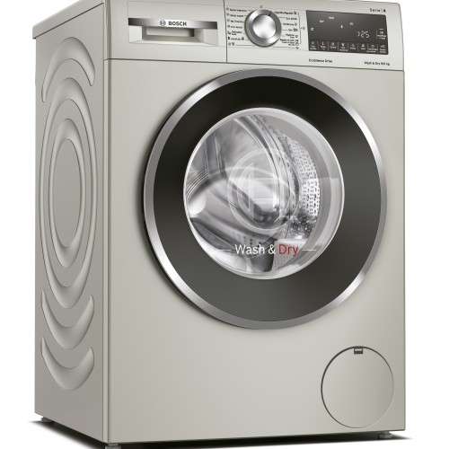 Lavadora secadora - Bosch WNA1441XES, 9 kg, 1400 rpm, 14 programas, Acero inoxidable
