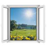 Pantalla Mosquitera Universal Apalus, Malla lavable, Red Ajustable, Tamaño de la Ventana DIY - Tamaño máximo 130x150CM (3 Juegos, Negro)