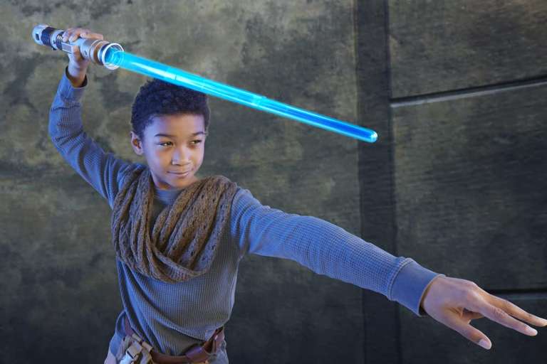 Star Wars Lightsaber Forge - Sable de luz azul electrónico de Obi-Wan Kenobi - Juguete personalizable para juego de rol - A partir de 4 años