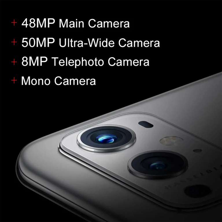OnePlus 9 Pro 5G - 6.7" WQHD, AMOLED 120Hz (SD 888, 8GB RAM + 128GB, Cuadruple camara Hasselblad 48+50+8+2Mpx, 4500mah, carga rápida 65W)