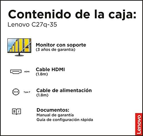 Lenovo C27Q-35 QHD 27'' Monitor por €159